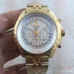 Fake AAA Grade Breitling Bentley Motors White Face Yellow Gold Timepiece
